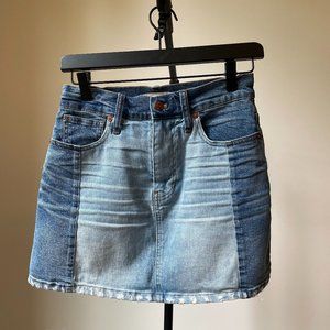 Madewell Denim Patchwork Mini Skirt